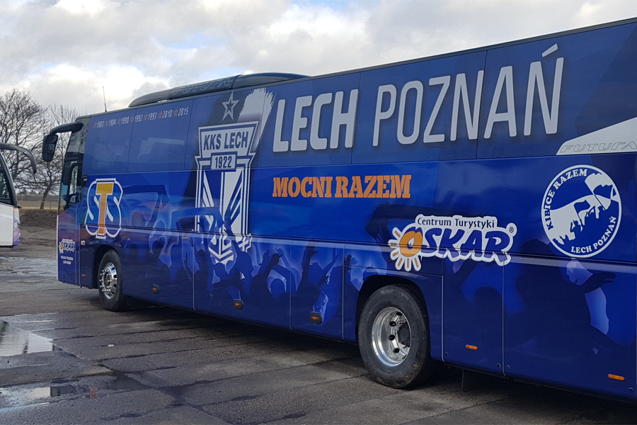 Reklama na autobusie LECH POZNAŃ